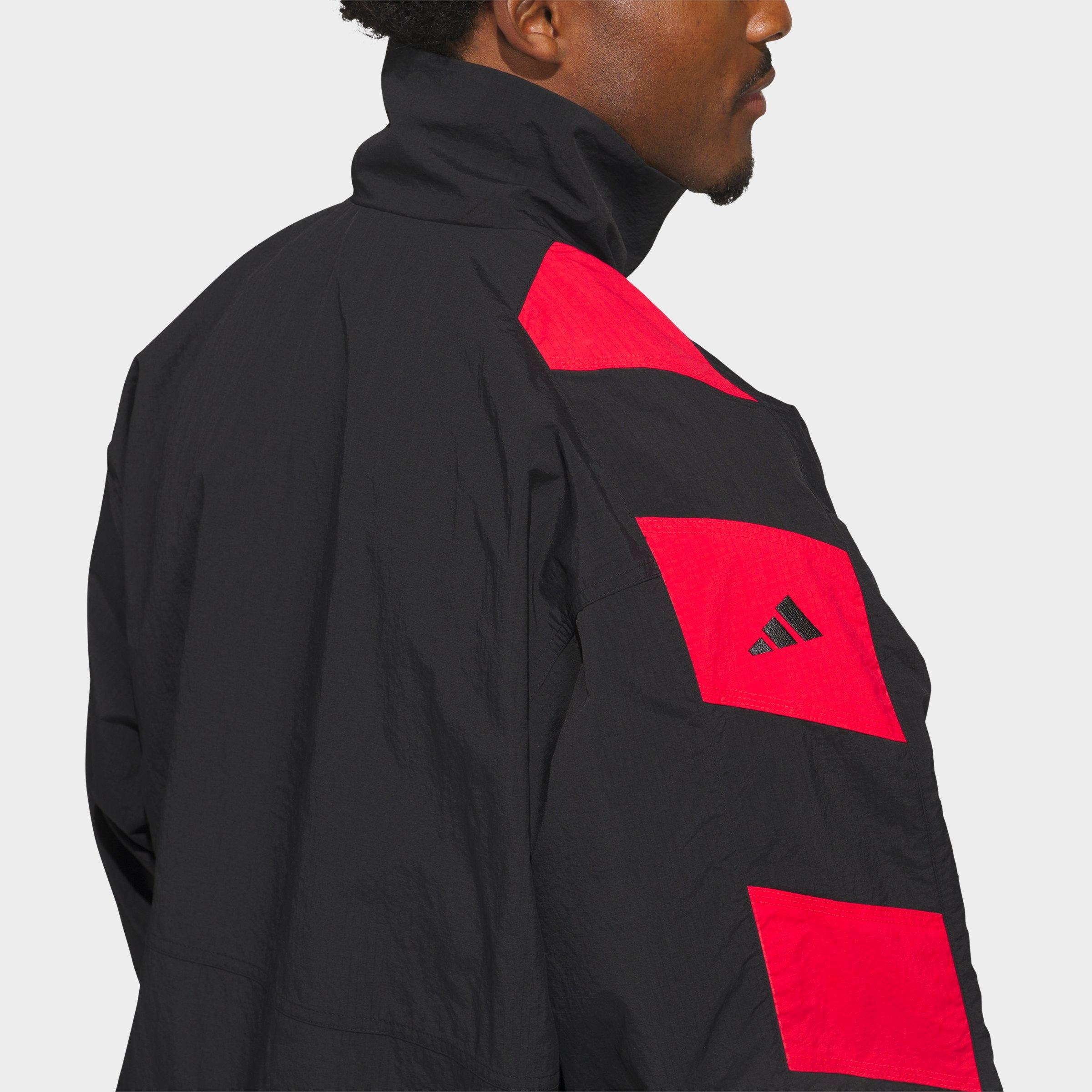 Men's adidas Anthony Edwards Foundation Track Jacket - Black/Pure Ruby