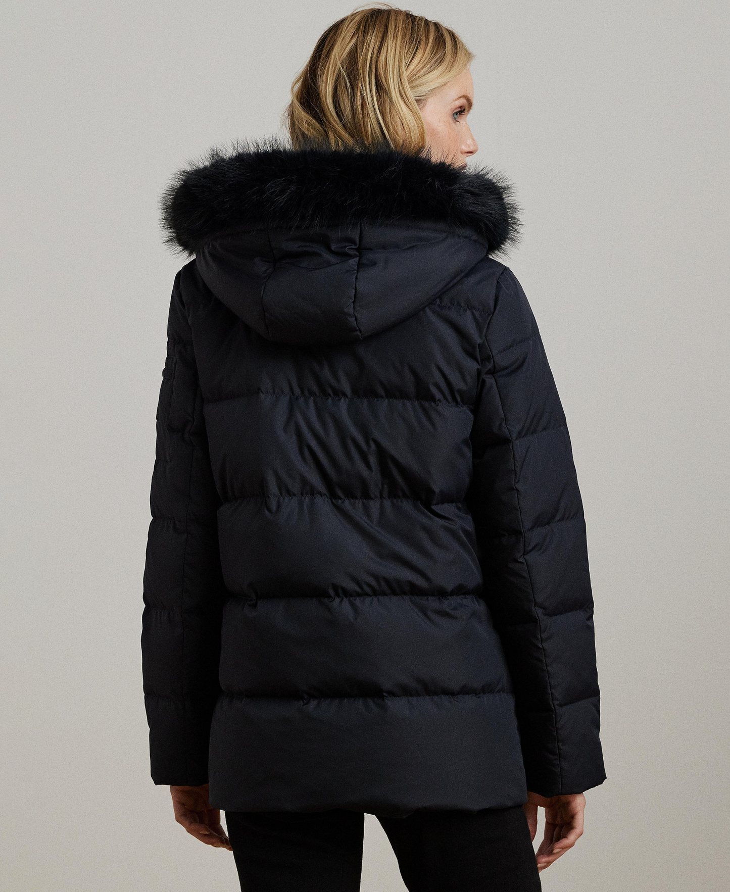 Lauren Ralph Lauren Women's Faux-Fur Hooded Puffer Coat - Dark Navy