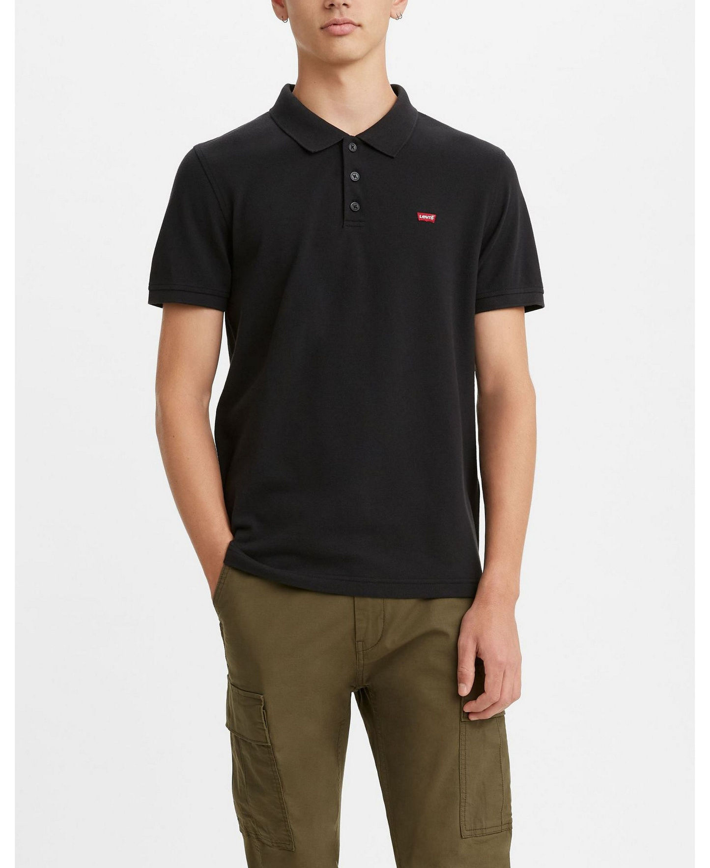 Levi's Men's Housemark Regular-Fit Polo Shirt - Mineral Black