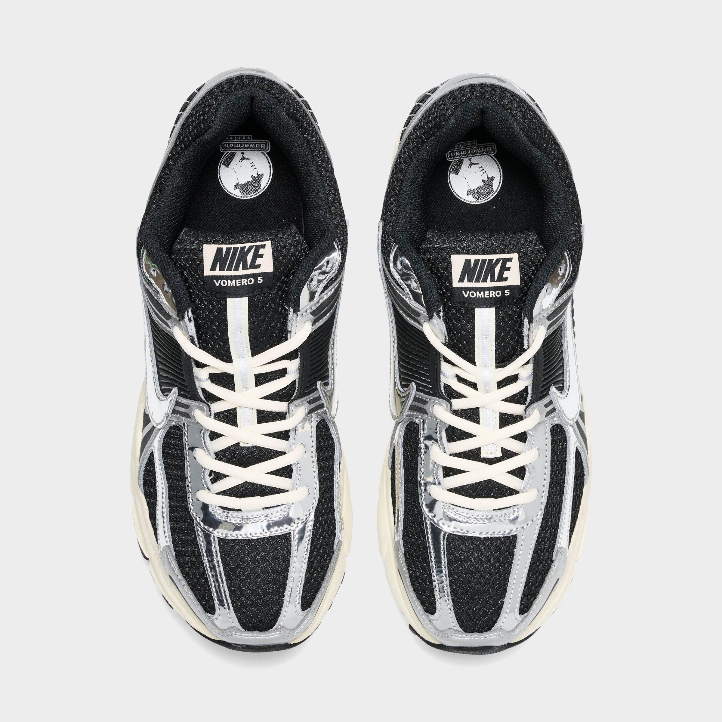 Men's Nithtke Zoom Vomero 5 Casual Shoes - Part 1 - Black/Metallic Silver/Coconut Milk/Chrome - Top view