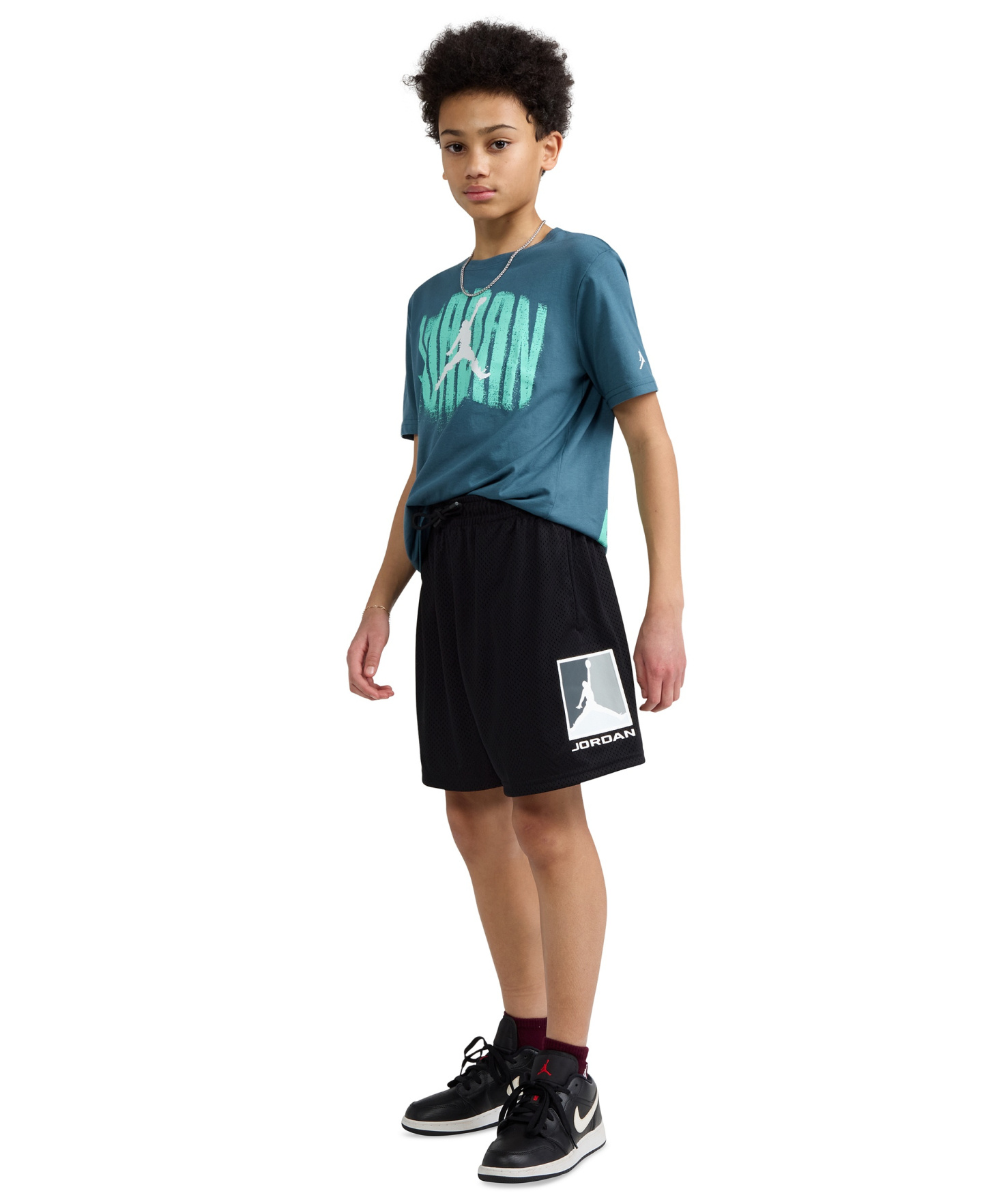 Jordan Boys' 8-20 Pull-On Mesh Shorts - Black