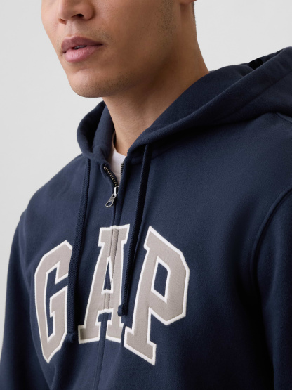 Adult VintageSoft Arch Logo Zip Hoodie - Tapestry navy blue