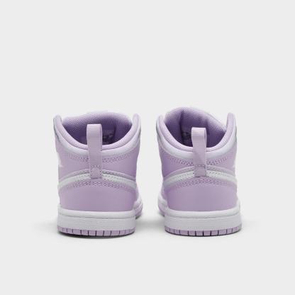 Kids' Toddler Air Jordan Retro 1 Mid Casual Shoes - Violet Mist/Barely Grape/White - view 4