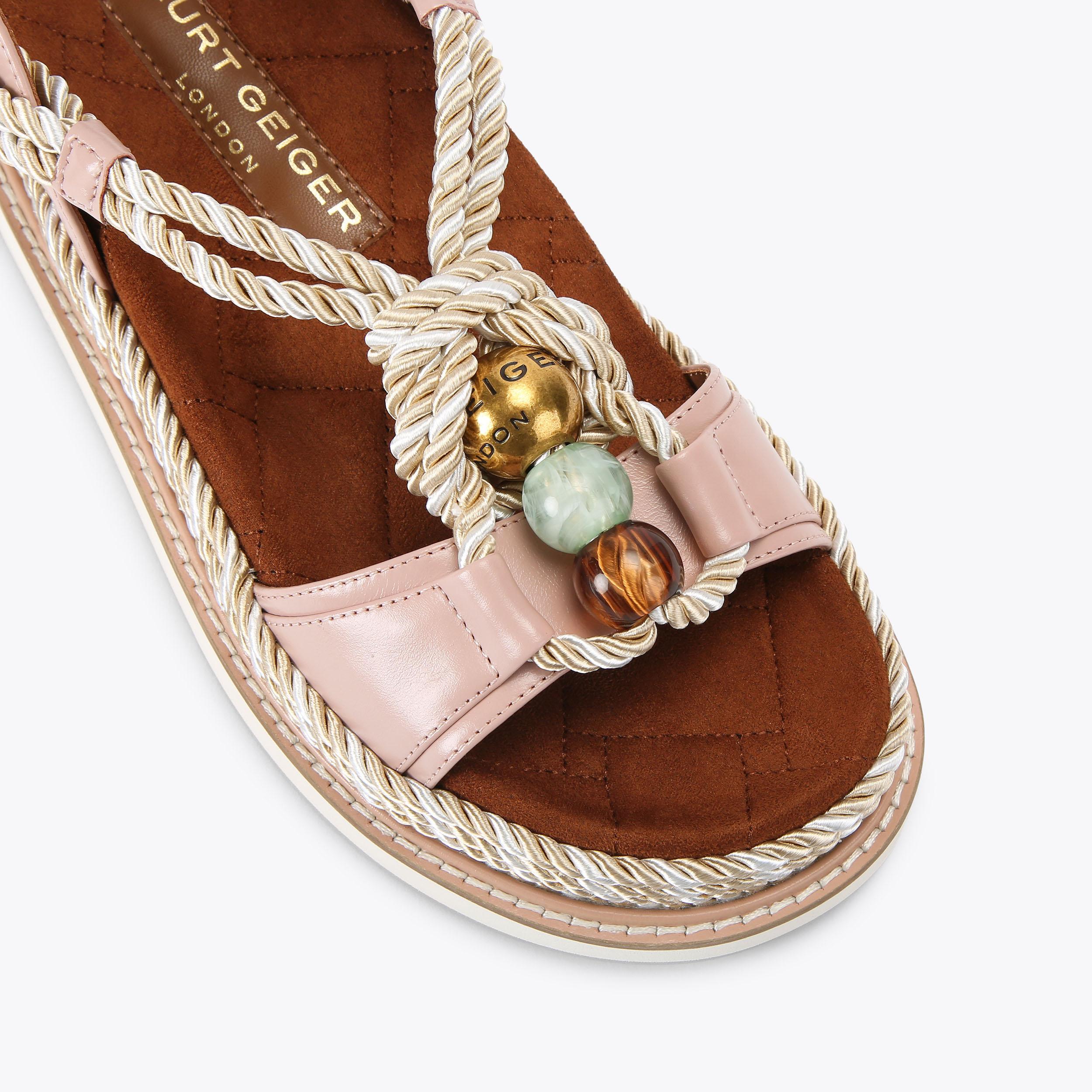 Kurt Geiger London Orson Rope Sandal - Pink - view 5