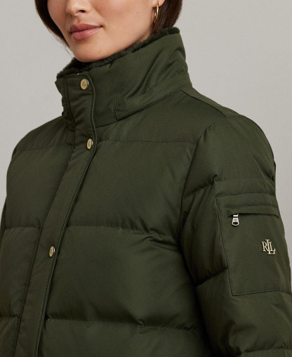 Lauren Ralph Lauren Women's Faux-Fur Hooded Puffer Coat - Litchfield Loden