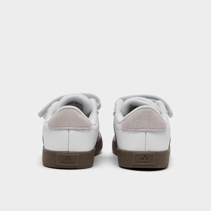 Kids' Toddler adidas VL Court 3.0 Hook-And-Loop Casual Shoes - Cloud White/Core Black/Grey One - Back view