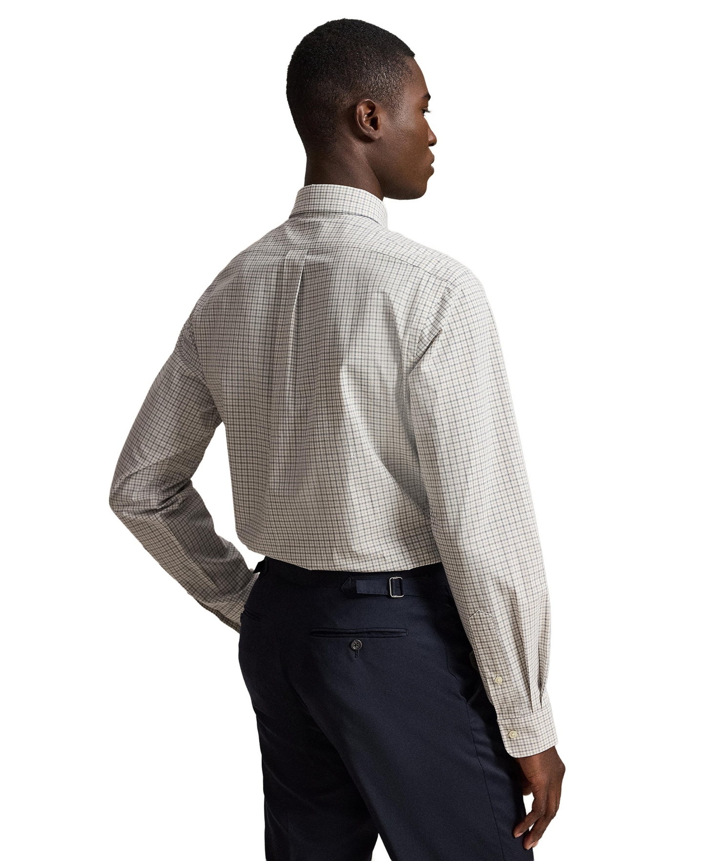 Polo Ralph Lauren Men's Stretch Poplin Shirt - White Classic Camel Multi