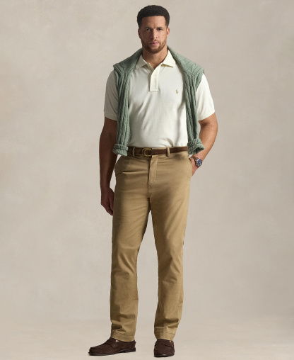 Polo Ralph Lauren Men's Big & Tall The Iconic Mesh Polo Shirt - Parchment Cream