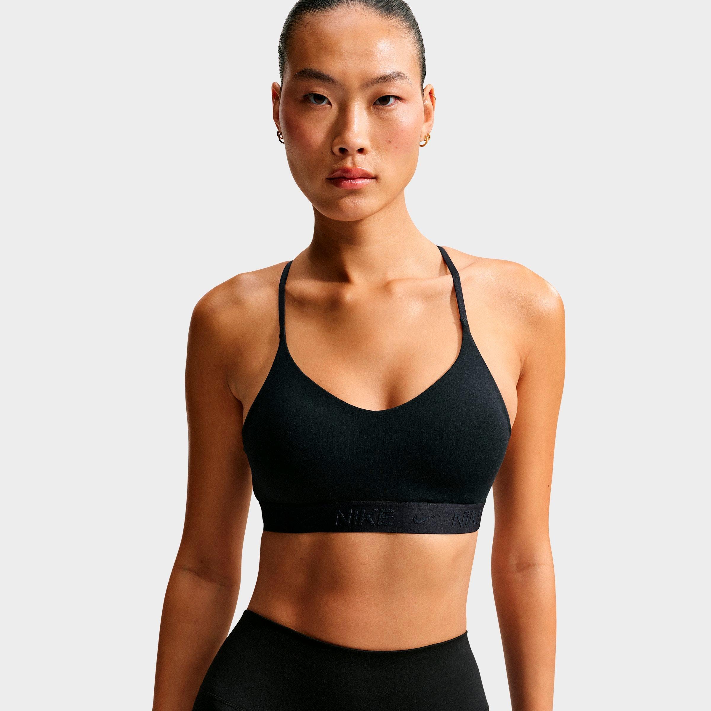 Women's Nithtke Dri-FIT Indy Light Support Padded Adjustable Sports Bra - Black/Black/Black