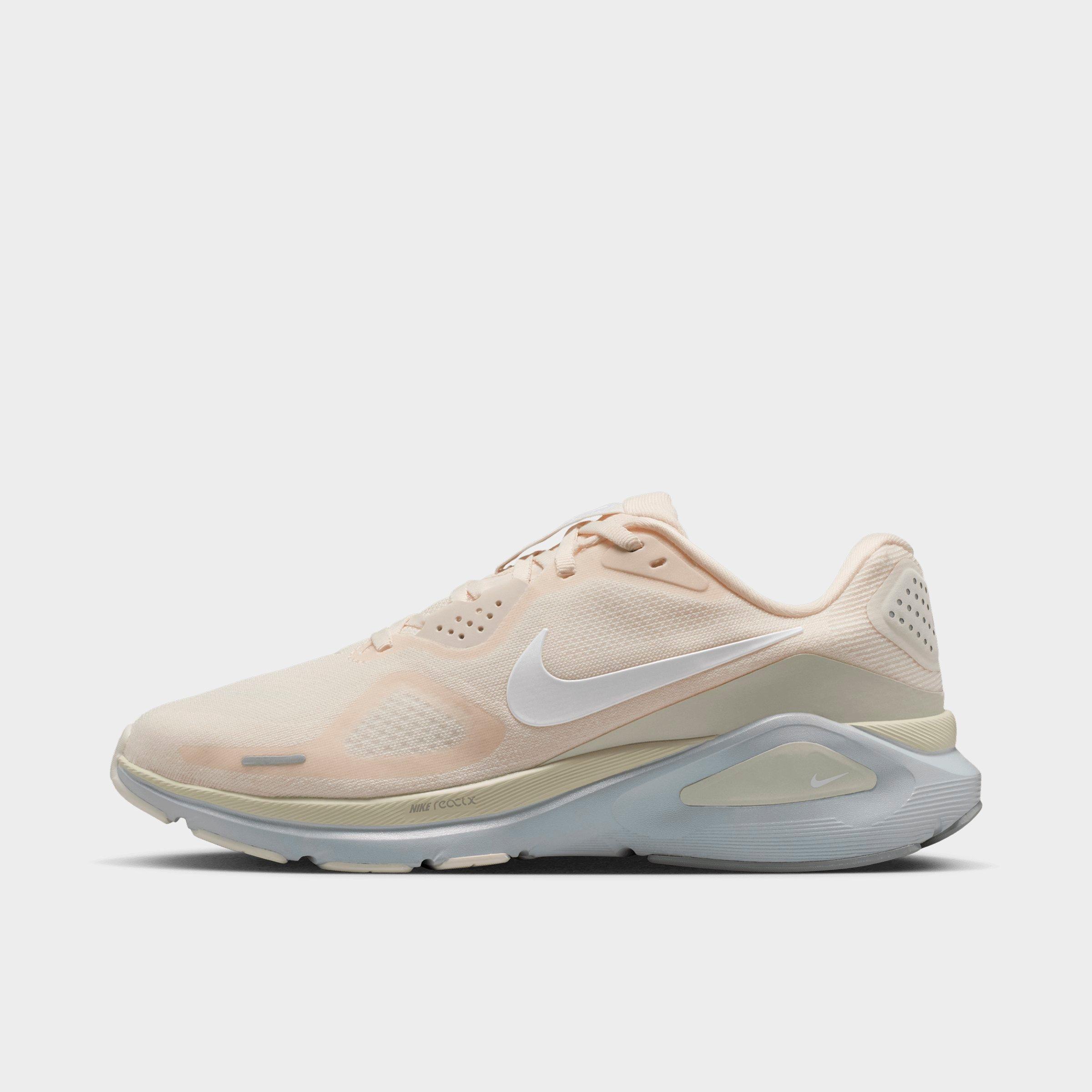 Women's Nithtke Structure 26 Running Shoes - Chalk/Sea Glass/Light Smoke Grey/White - Left shoe facing left. Outside of the shoe.