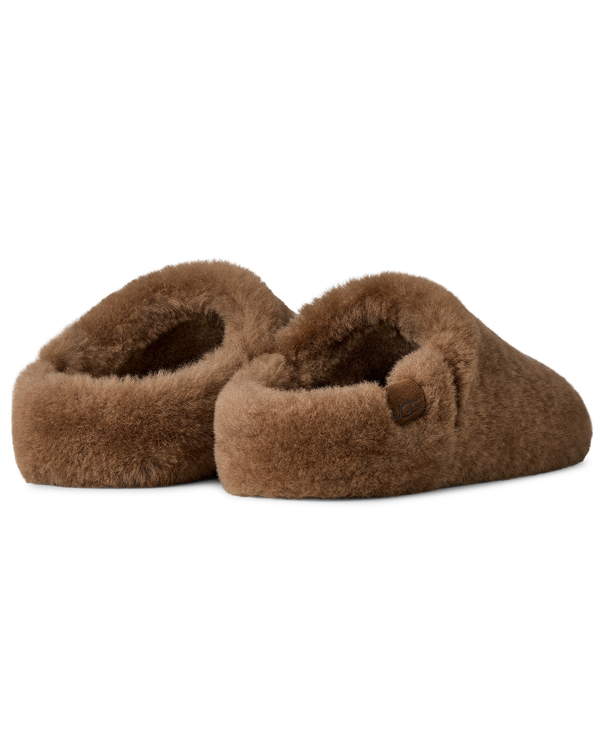UGG® Women's Elea Fluffed Slip-On Slippers - Light Bronze