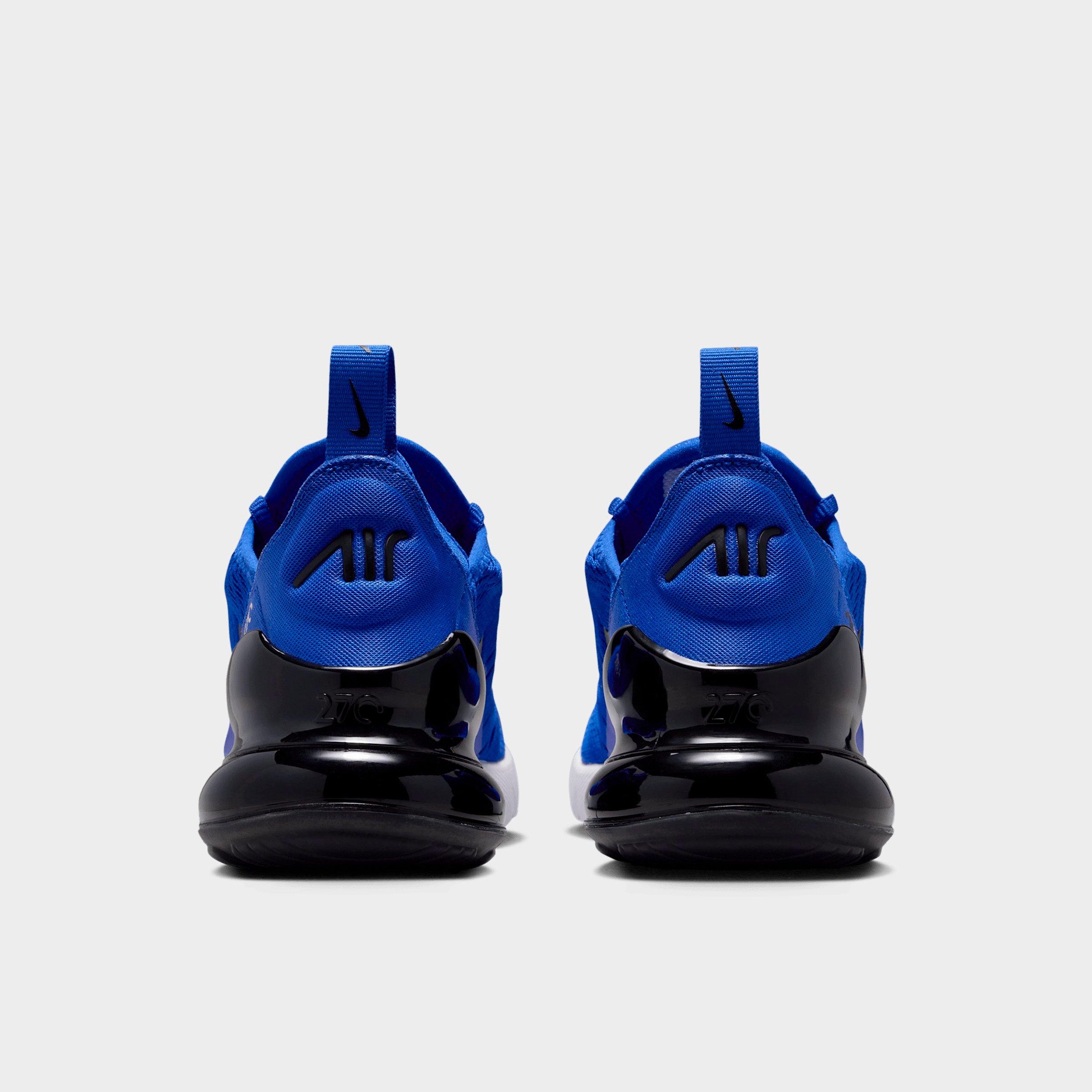 Big Kids' Nithtke Air Max 270 Casual Shoes - Racer Blue/White/Black - Back view