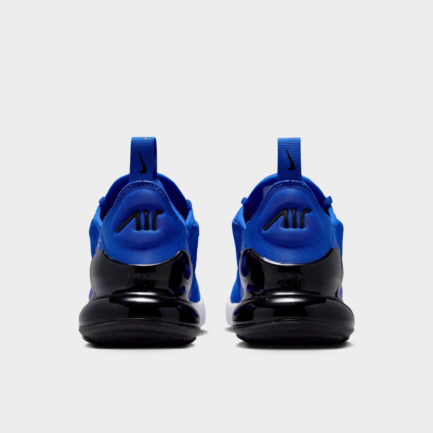 Big Kids' Nithtke Air Max 270 Casual Shoes - Racer Blue/White/Black - Back view