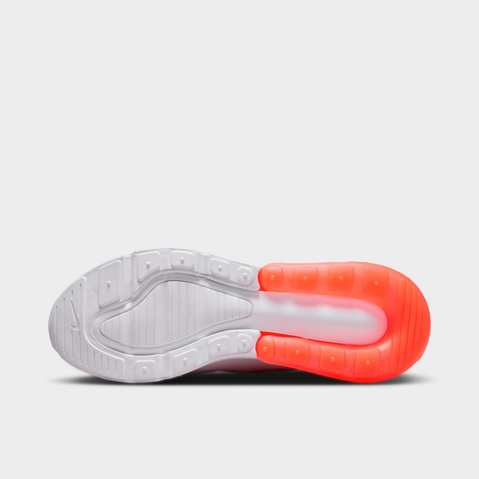 Women's Nike Air Max 270 Casual Shoes - White/Bright Crimson/White