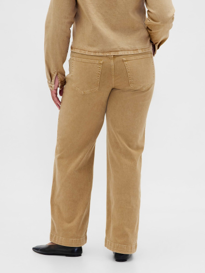 Low Rise Drawcord '90s Loose Jeans - Mojave tan
