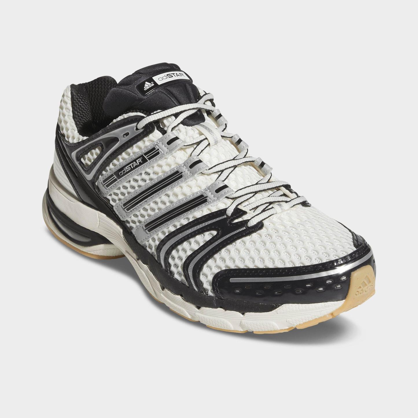 Men's adidas Adistar Control 5 Casual Shoes - Part 2 - Off White/Core Black/Night Grey - Both shoes facing left