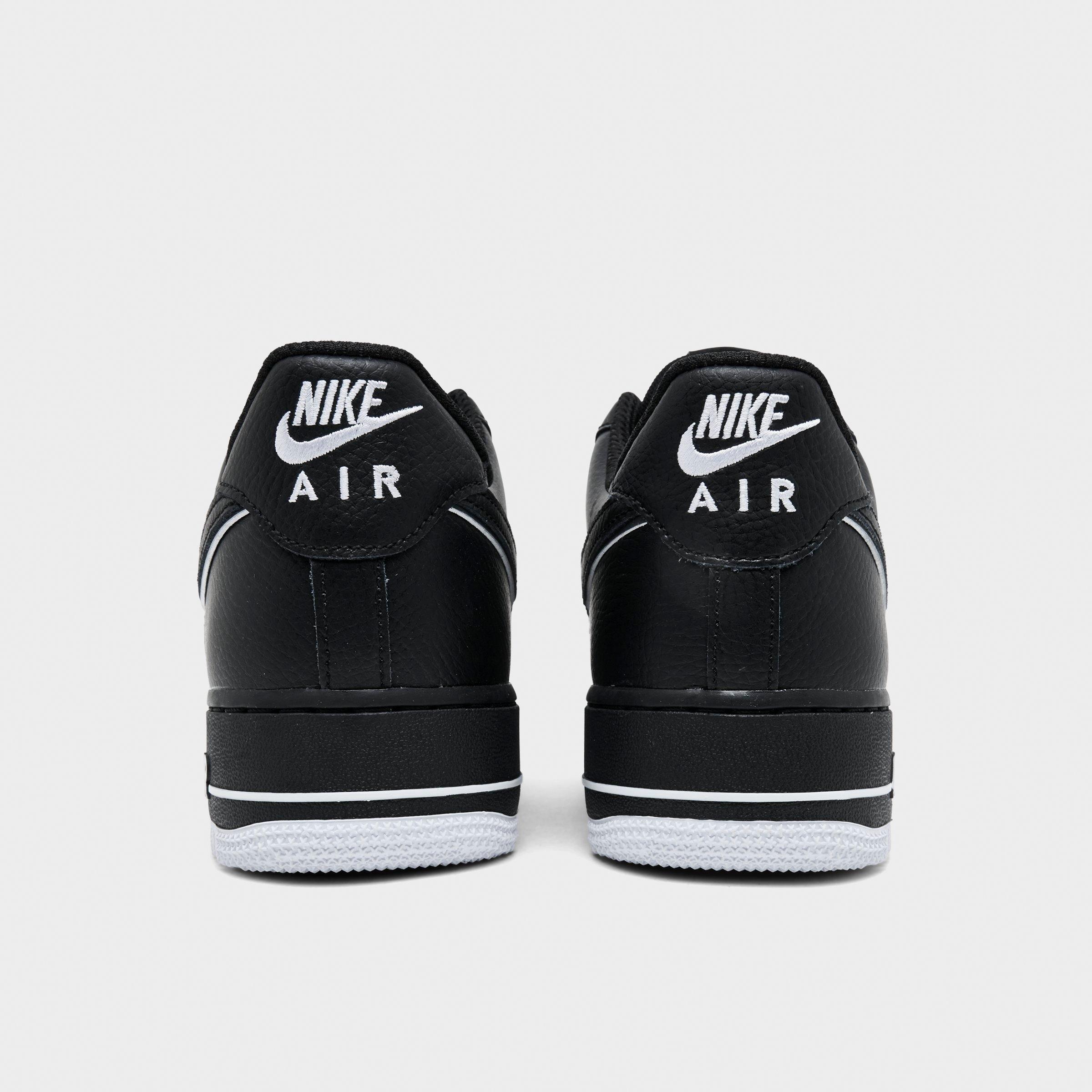Men's Nithtke Air Force 1 '07 LV8 Casual Shoes - Part 4 - Black/White - Back view