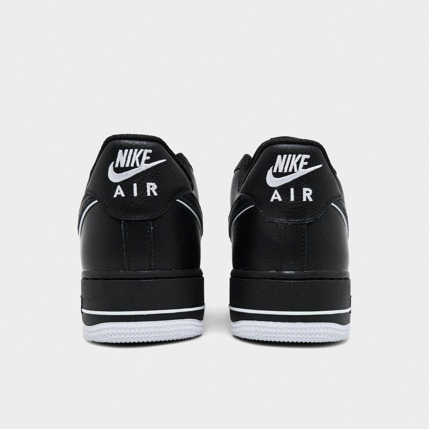 Men's Nithtke Air Force 1 '07 LV8 Casual Shoes - Part 4 - Black/White - Back view