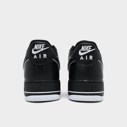 Men's Nithtke Air Force 1 '07 LV8 Casual Shoes - Part 4 - Black/White - Back view