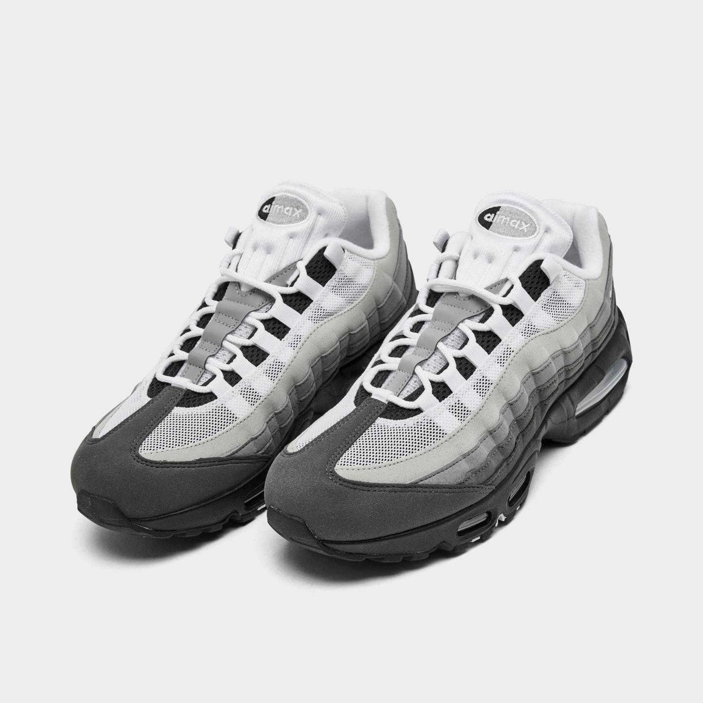 Men's Nithtke Air Max 95 Big Bubble Scorpion Casual Shoes - Part 3 - Black/White/Medium Ash/Dark Pewter/Dust/Granite - Both shoes facing left