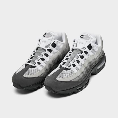 Men's Nithtke Air Max 95 Big Bubble Scorpion Casual Shoes - Part 3 - Black/White/Medium Ash/Dark Pewter/Dust/Granite - Both shoes facing left