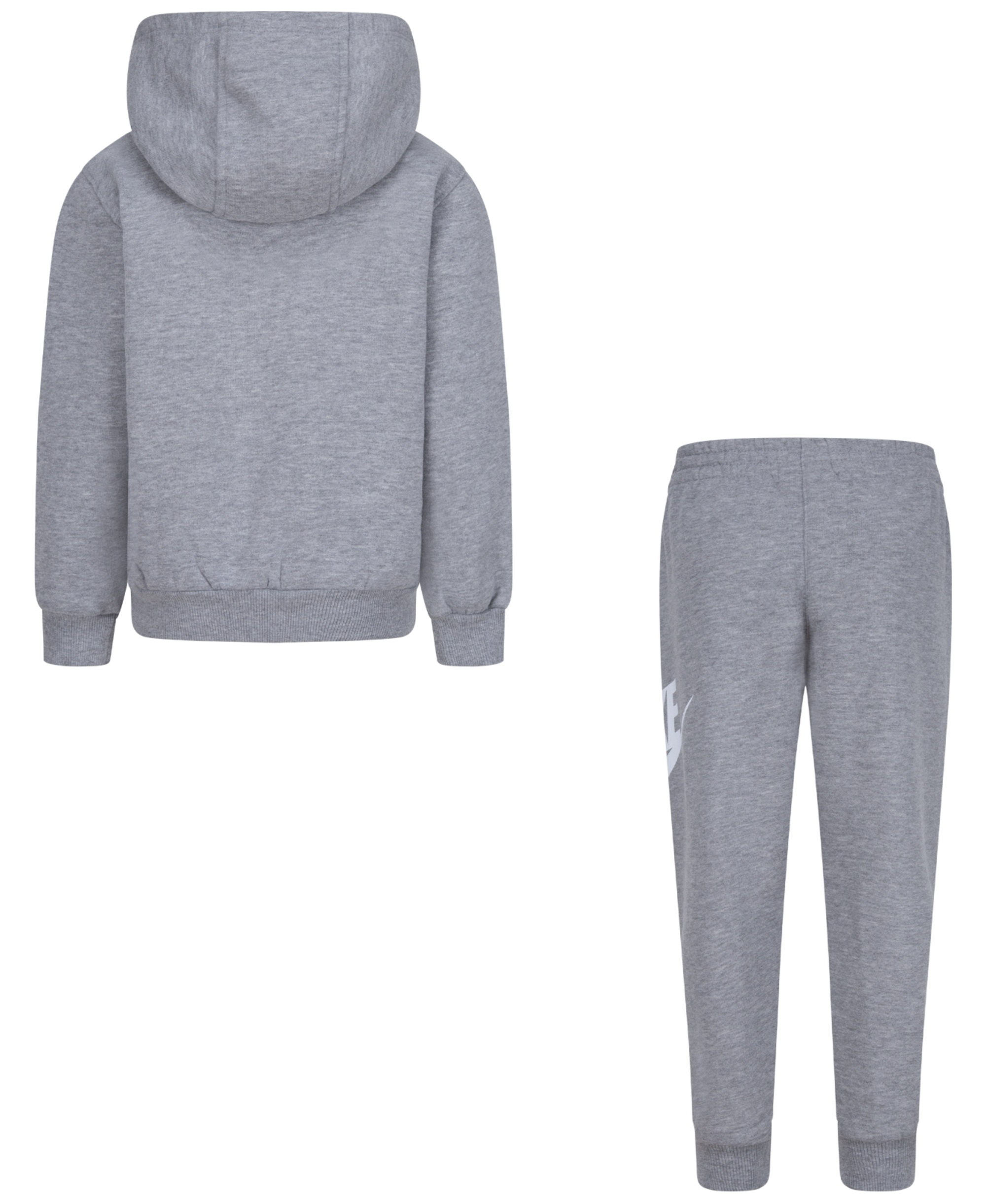 Nike Boys' 4-7 Club Fleece Logo Hoodie and Sweatpants, 2-Piece Set - Dark Gray Heather