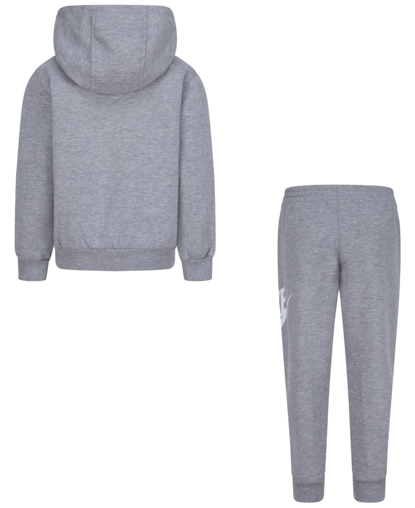 Nike Boys' 4-7 Club Fleece Logo Hoodie and Sweatpants, 2-Piece Set - Dark Gray Heather
