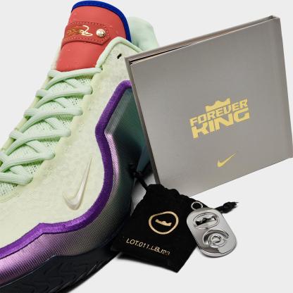 Men's Nithtke LeBron 23 Basketball Shoes - Volt Tint/Multi-Color/Black/Magic Ember - Detail shot