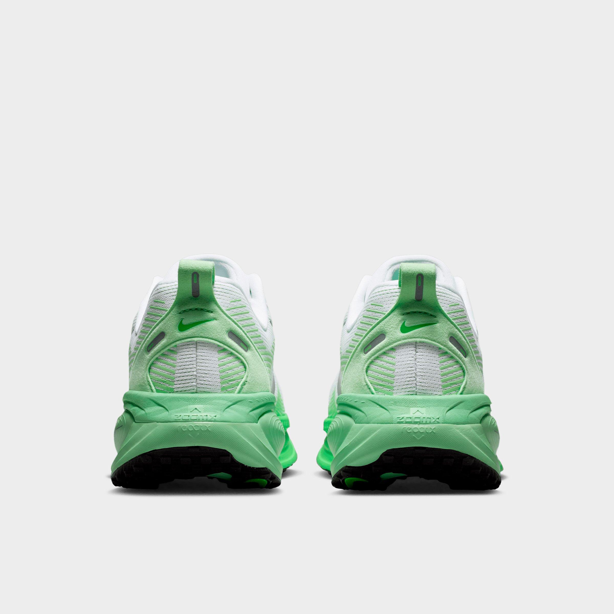 Women's Nithtke Vomero 18 Running Shoes - Part 1 - White/Illusion Green/Court Green/Metallic Silver - Back view