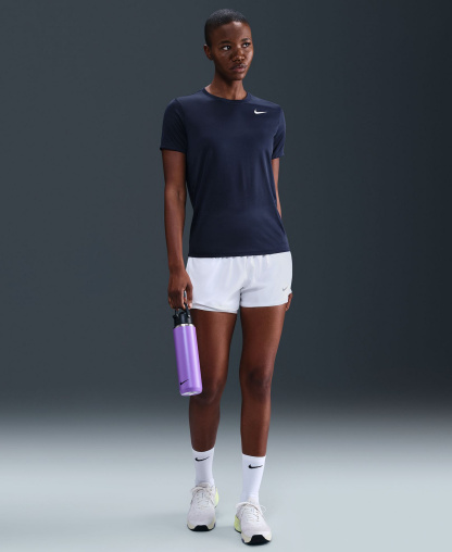 Nike Women's Dri-FIT T-Shirt - Midnight Navy/white