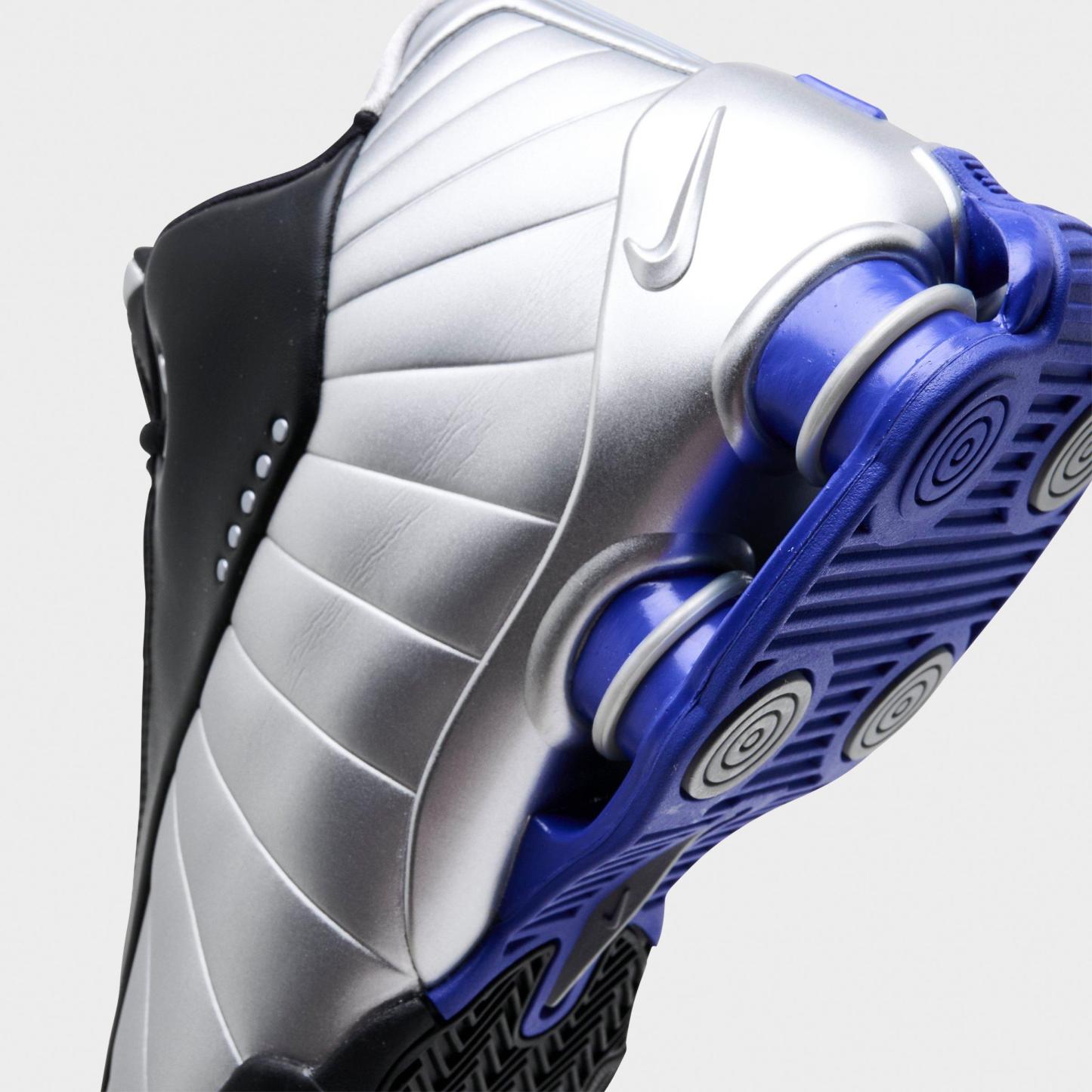 Men's Nithtke Shox BB4 Basketball Shoes - Black/Lapis/Metallic Silver - Detail shot