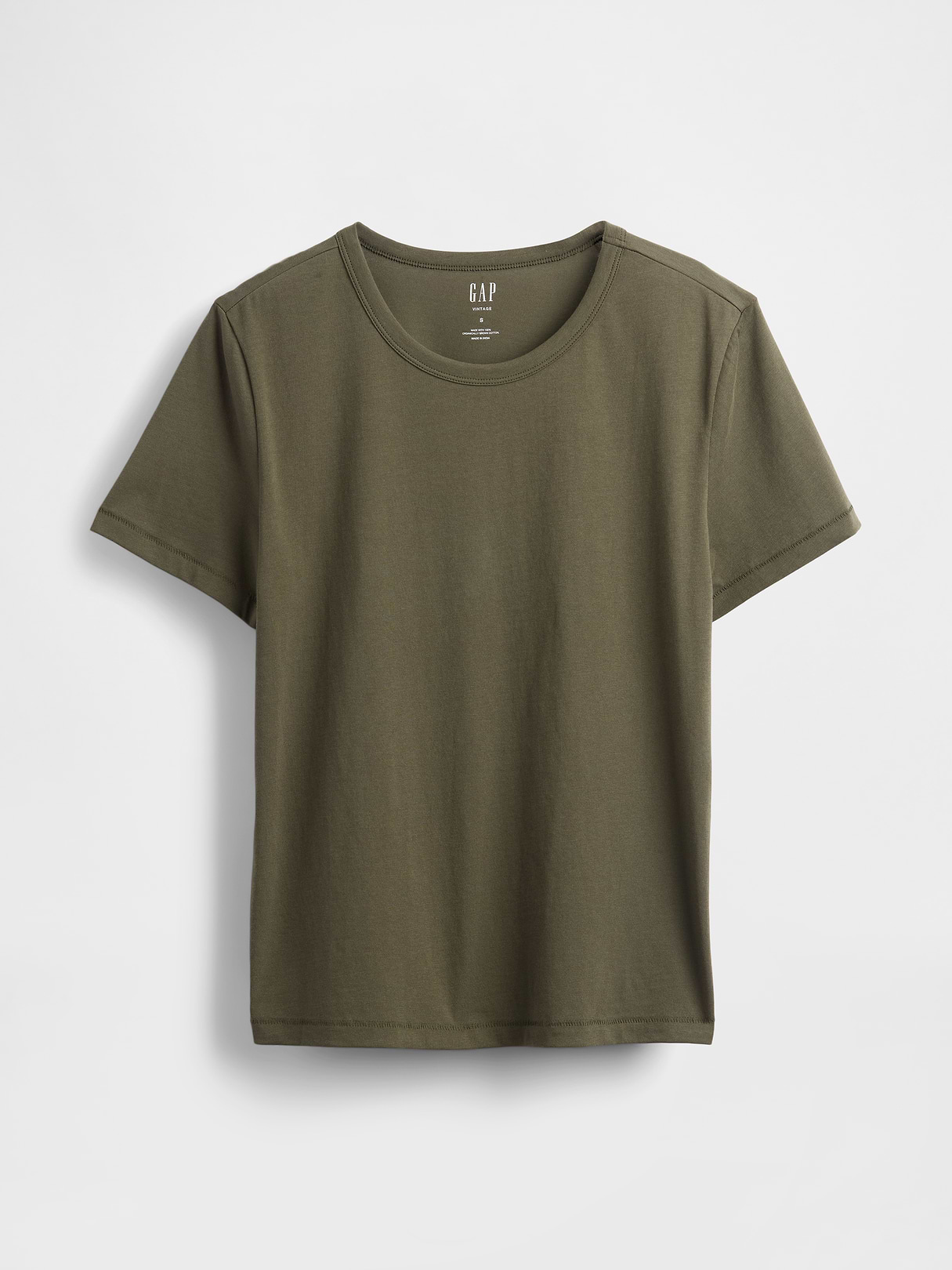 Organic Cotton VintageSoft T-Shirt - Black moss green