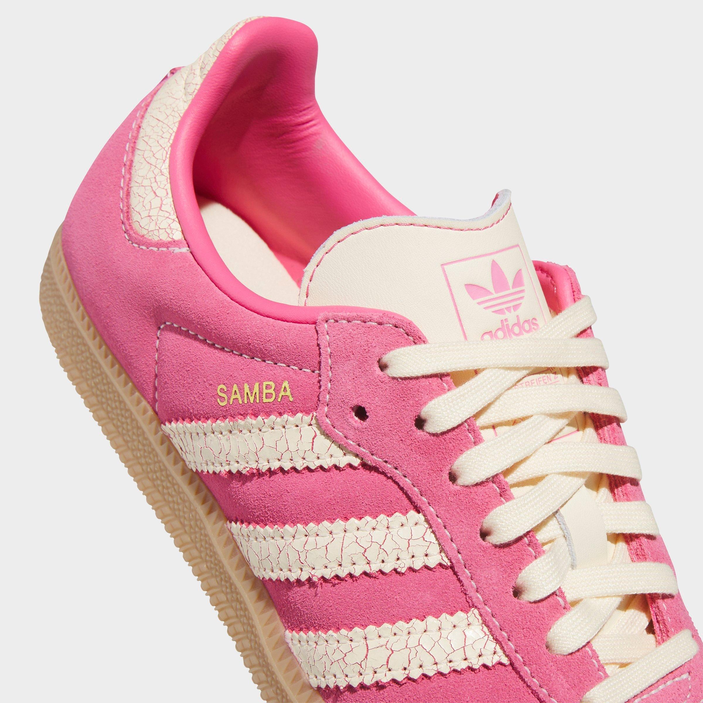 Big Kids' adidas Originals Samba OG Casual Shoes - Part 1 - Pink Fusion/Warm Vanilla/Gum - Detail shot