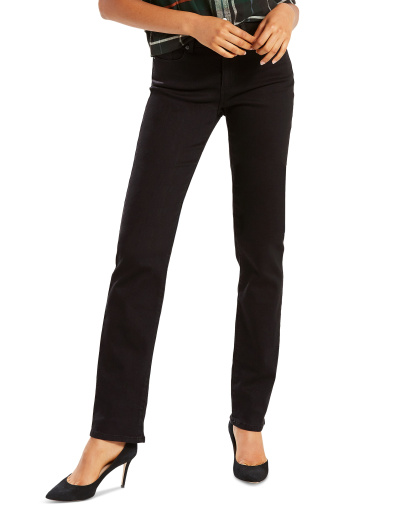 Levi's Women's Classic Mid-Rise Straight-Leg Jeans - Soft Black