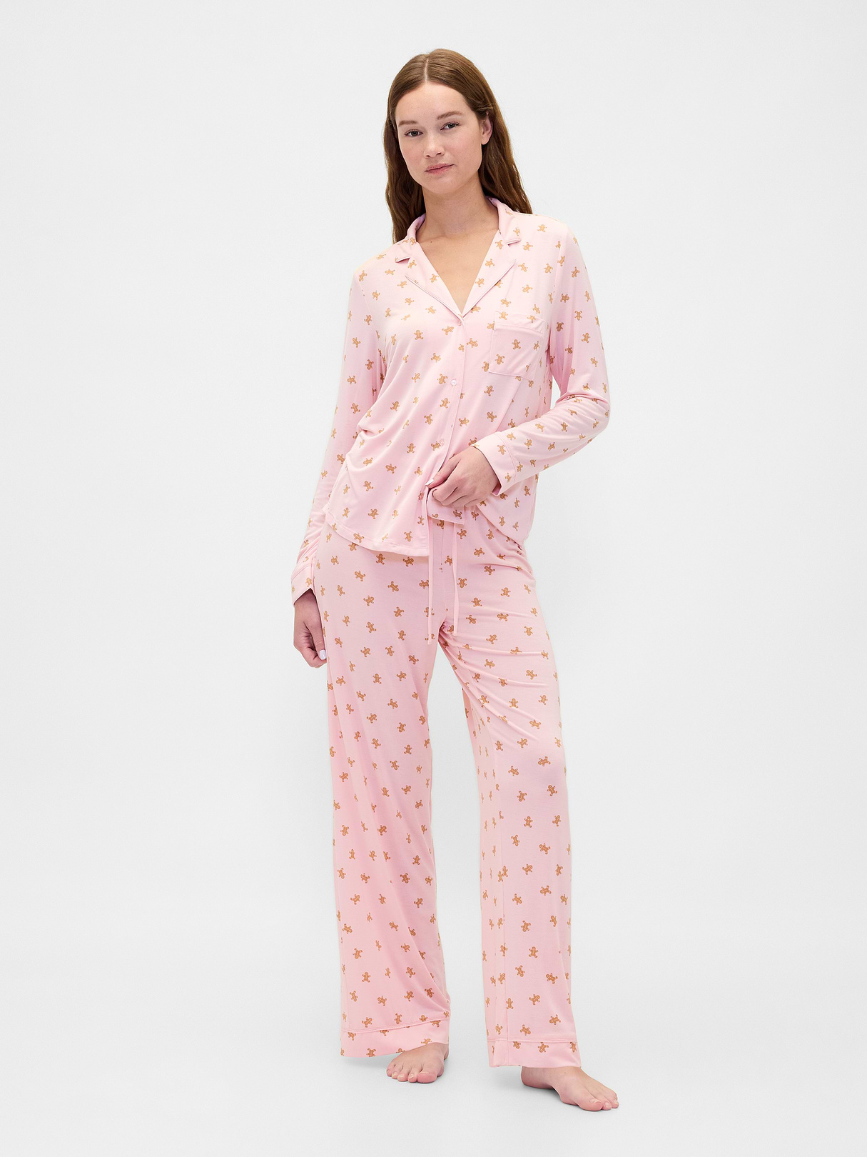 SoftMade Modal PJ Top - Gingerbread