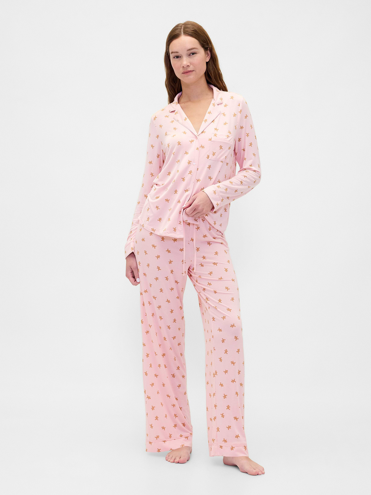 SoftMade Modal PJ Top - Gingerbread