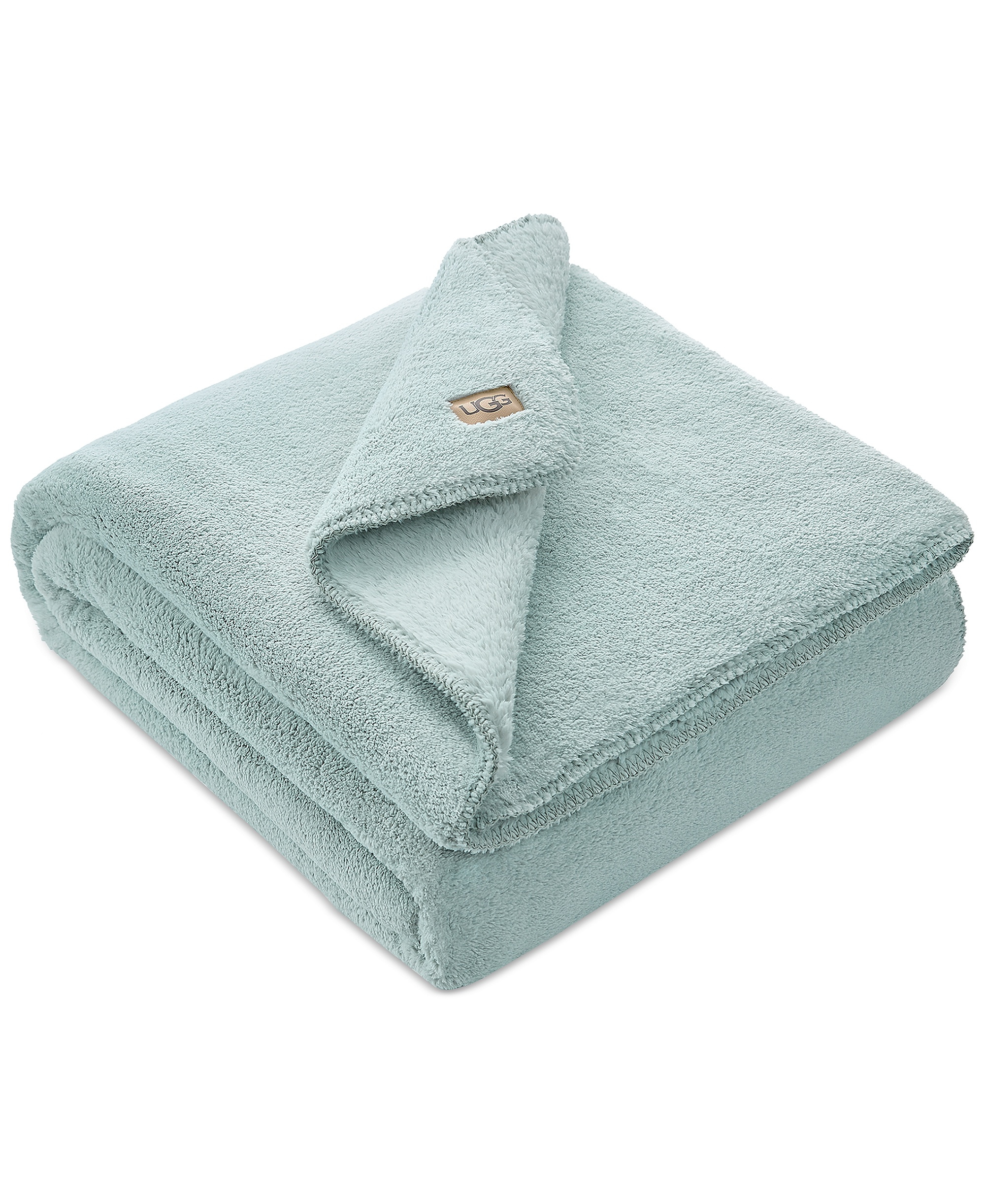 UGG® Saige Plush Throw, 50" x 70" - Sky Grey