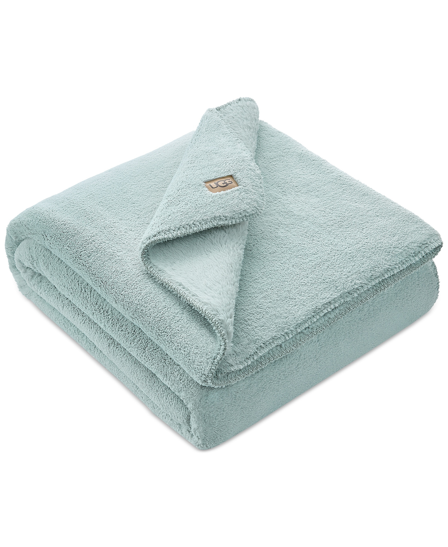 UGG® Saige Plush Throw, 50" x 70" - Sky Grey