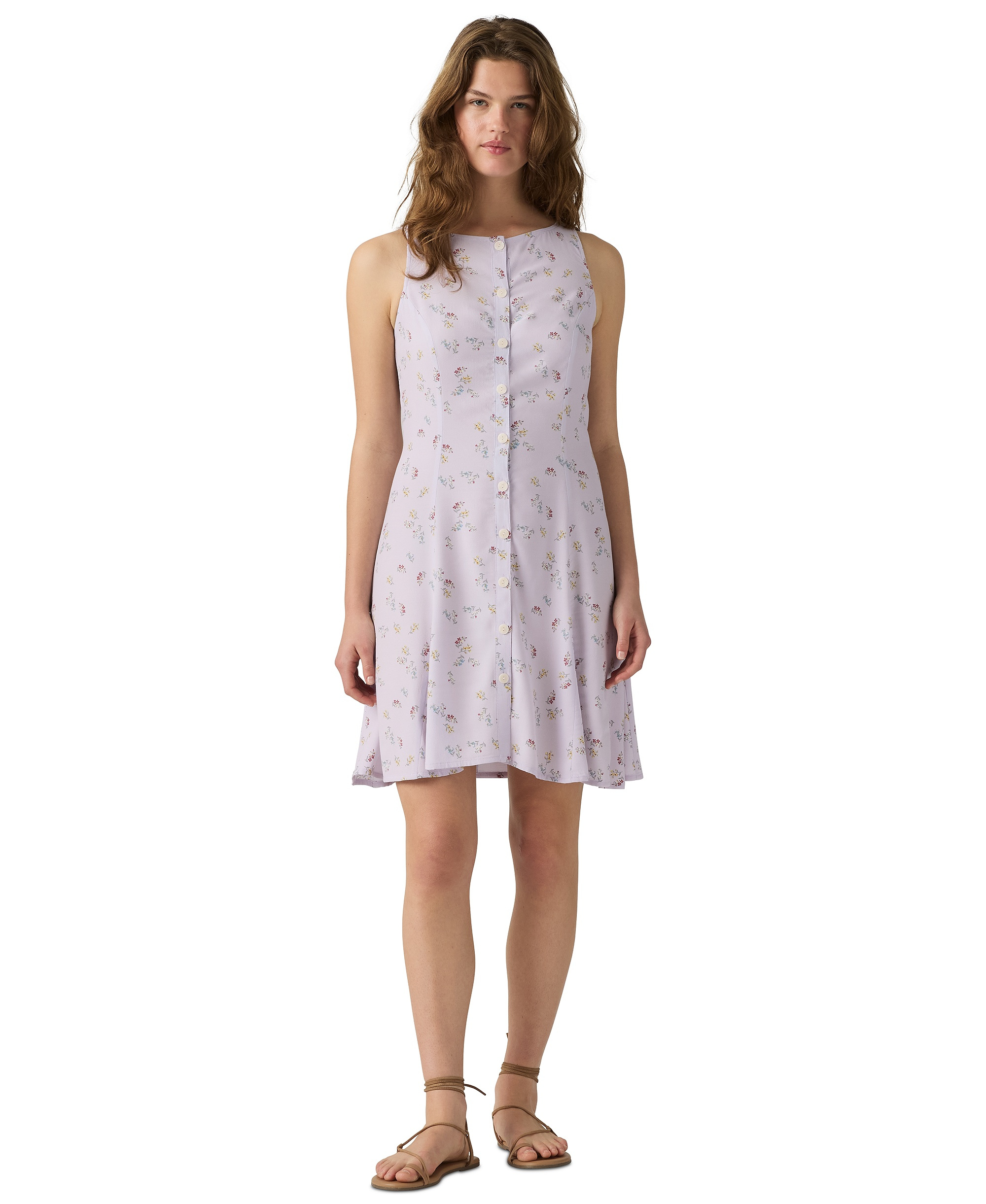 Levi's Women's Mercer Sleeveless Mini Dress - Pedrine Floral Lavender Blue