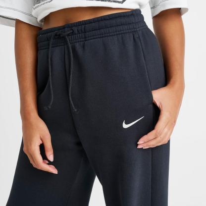 Women's Nike Sportswear Phoenix Fleece High-Waisted Wide-Leg Sweatpants - Black/Sail