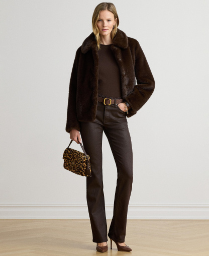 Lauren Ralph Lauren Stretch Knit T-Shirt - Circuit Brown