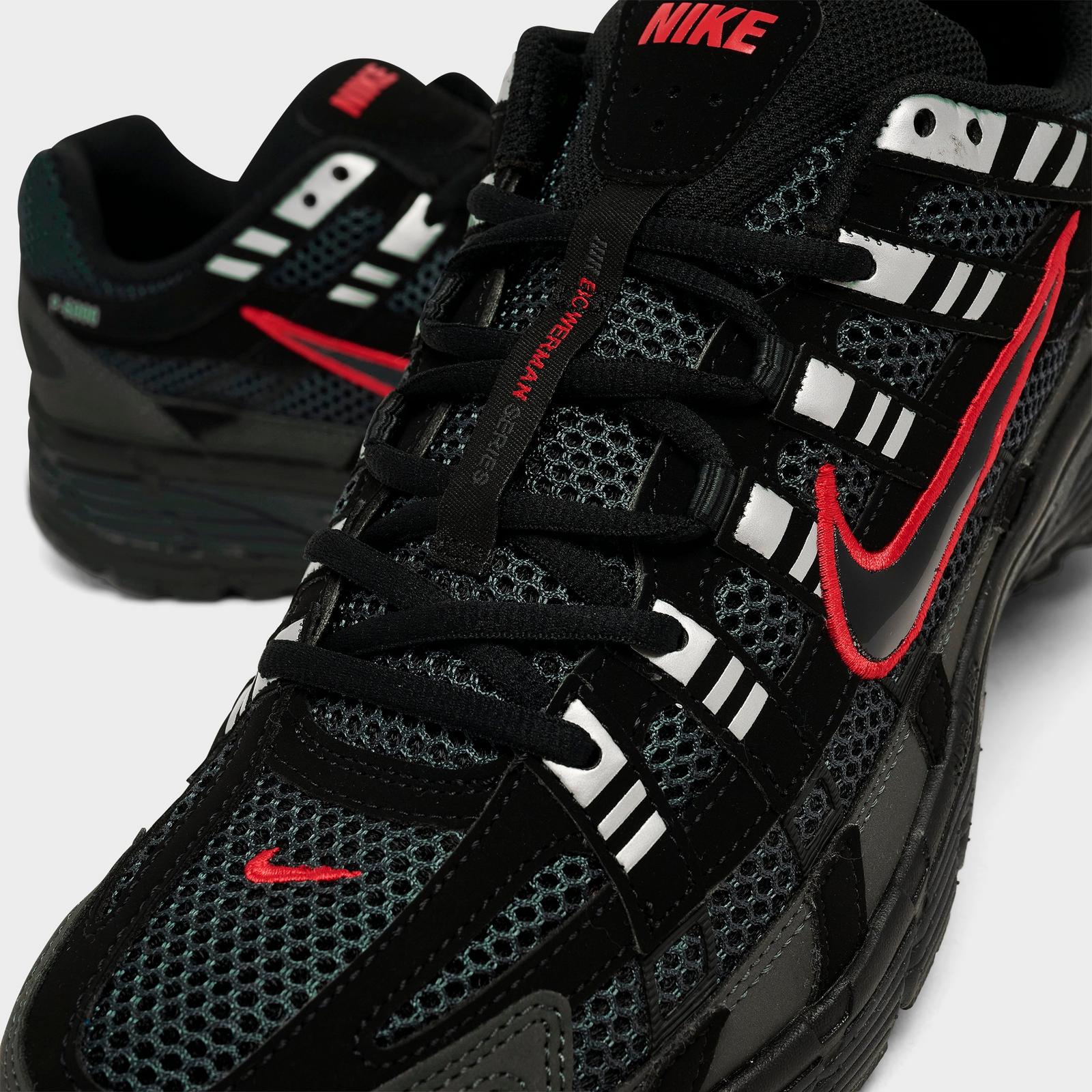 Men's Nike P-6000 Casual Shoes - Dark Smoke Grey/Black/Metallic Silver