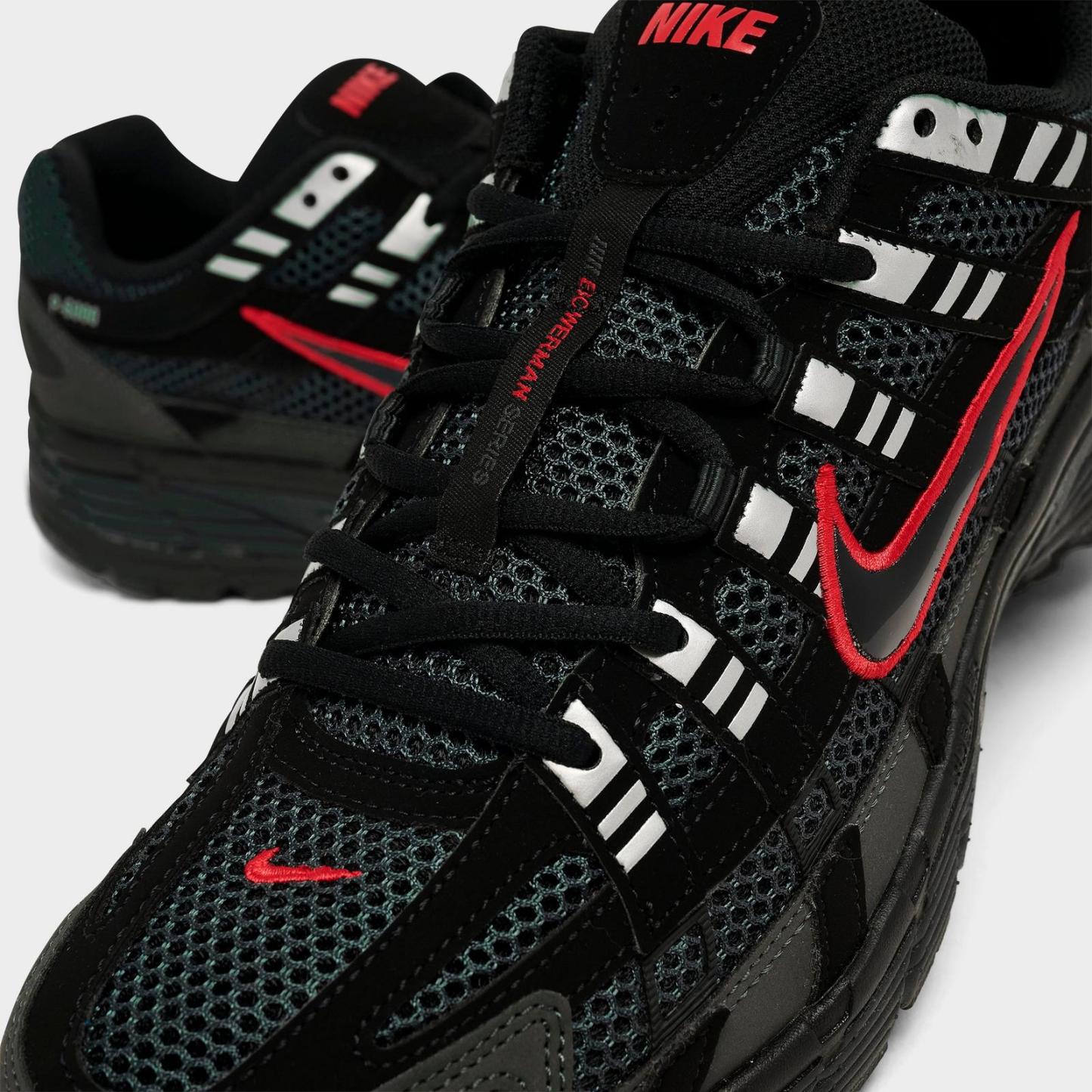 Men's Nike P-6000 Casual Shoes - Dark Smoke Grey/Black/Metallic Silver