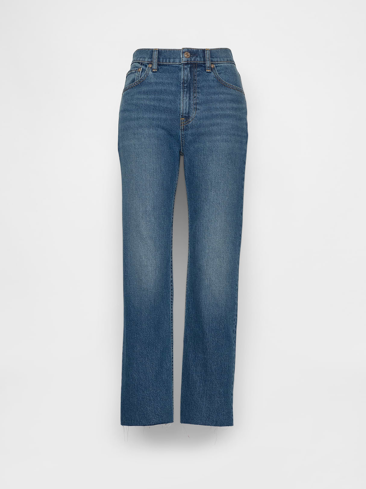 High Rise ’90s Slim Straight Crop Jeans - Tinted medium