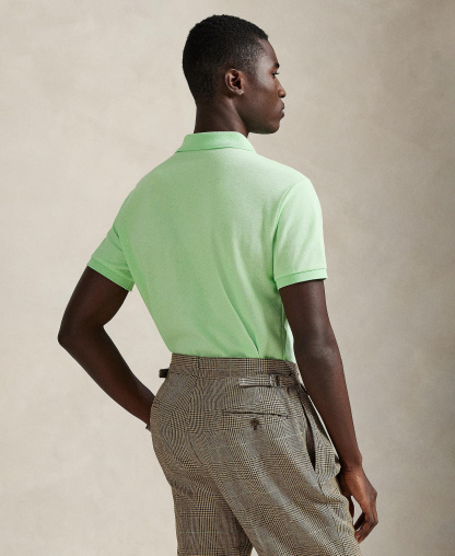Polo Ralph Lauren Men's Cotton Custom Slim Fit Mesh Polo Shirt - Cruise Lime