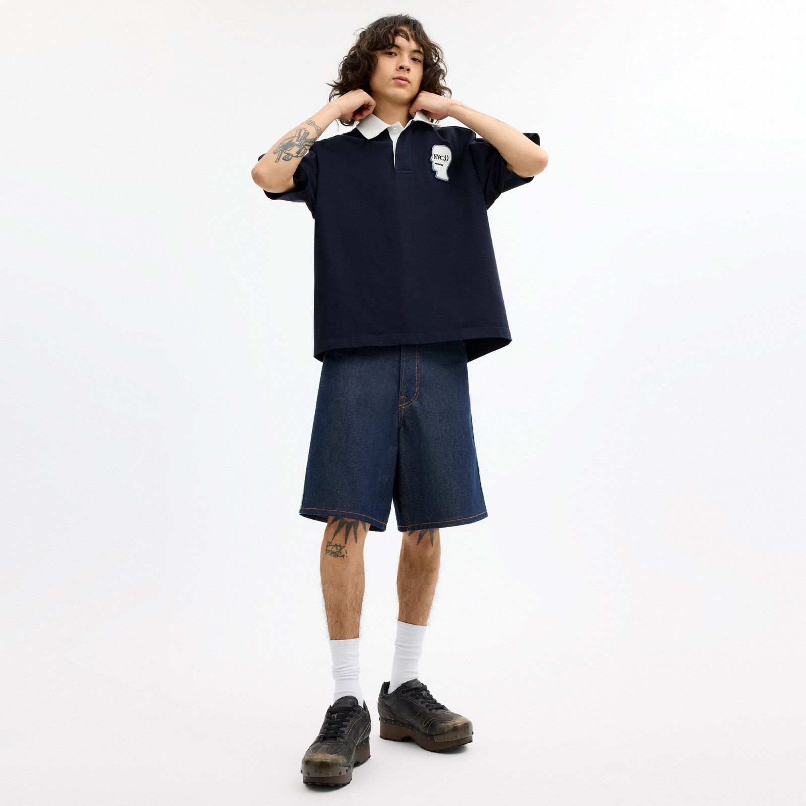 Coach | Brain Dead Rugby Polo - Navy Blue - view 2
