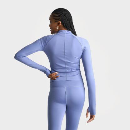 Women's New Balance Piped Full-Zip Training Jacket - Fairweather Blue - view 4