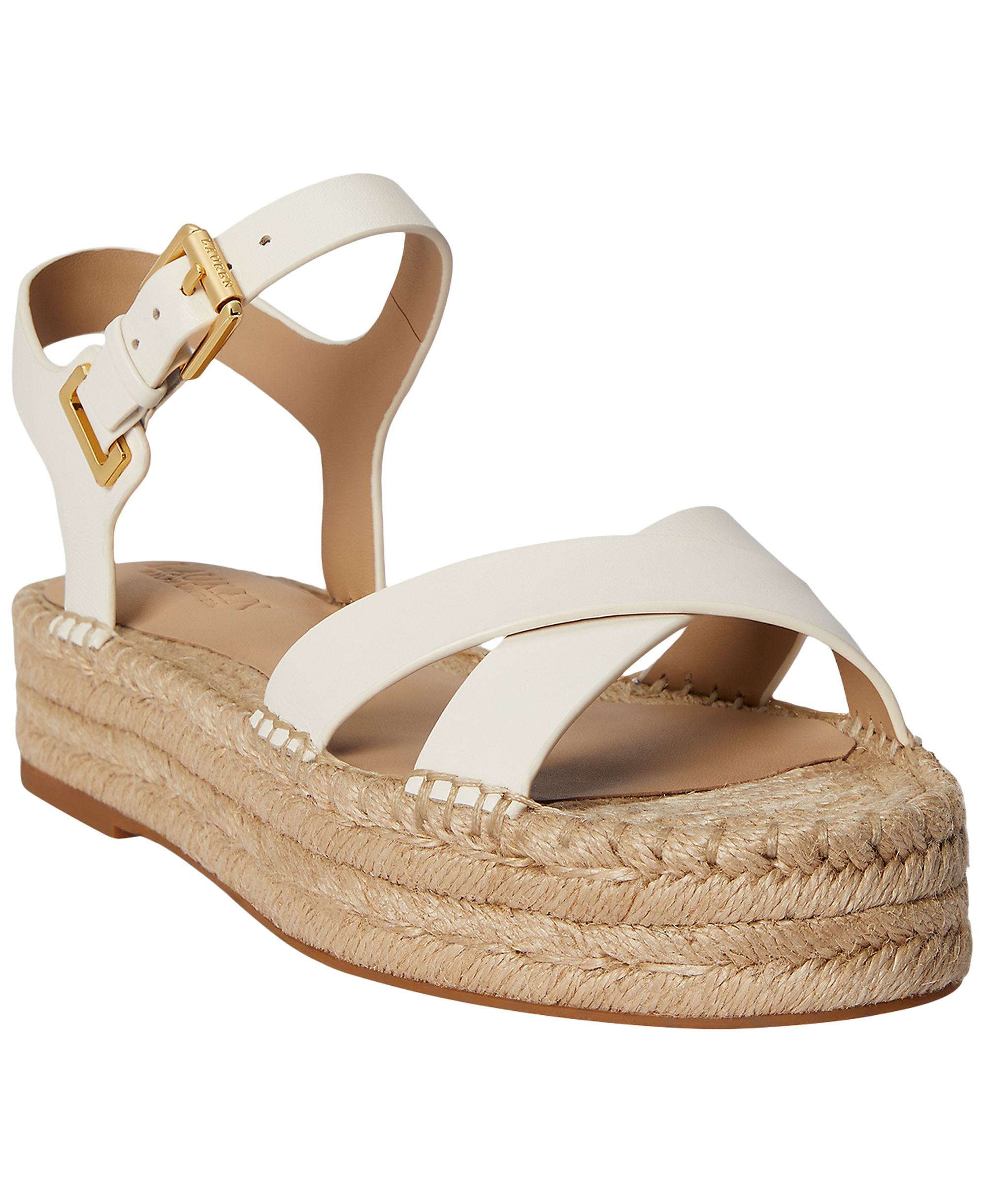 Lauren Ralph Lauren Women's Emeryn Espadrilles Sandals - Soft White