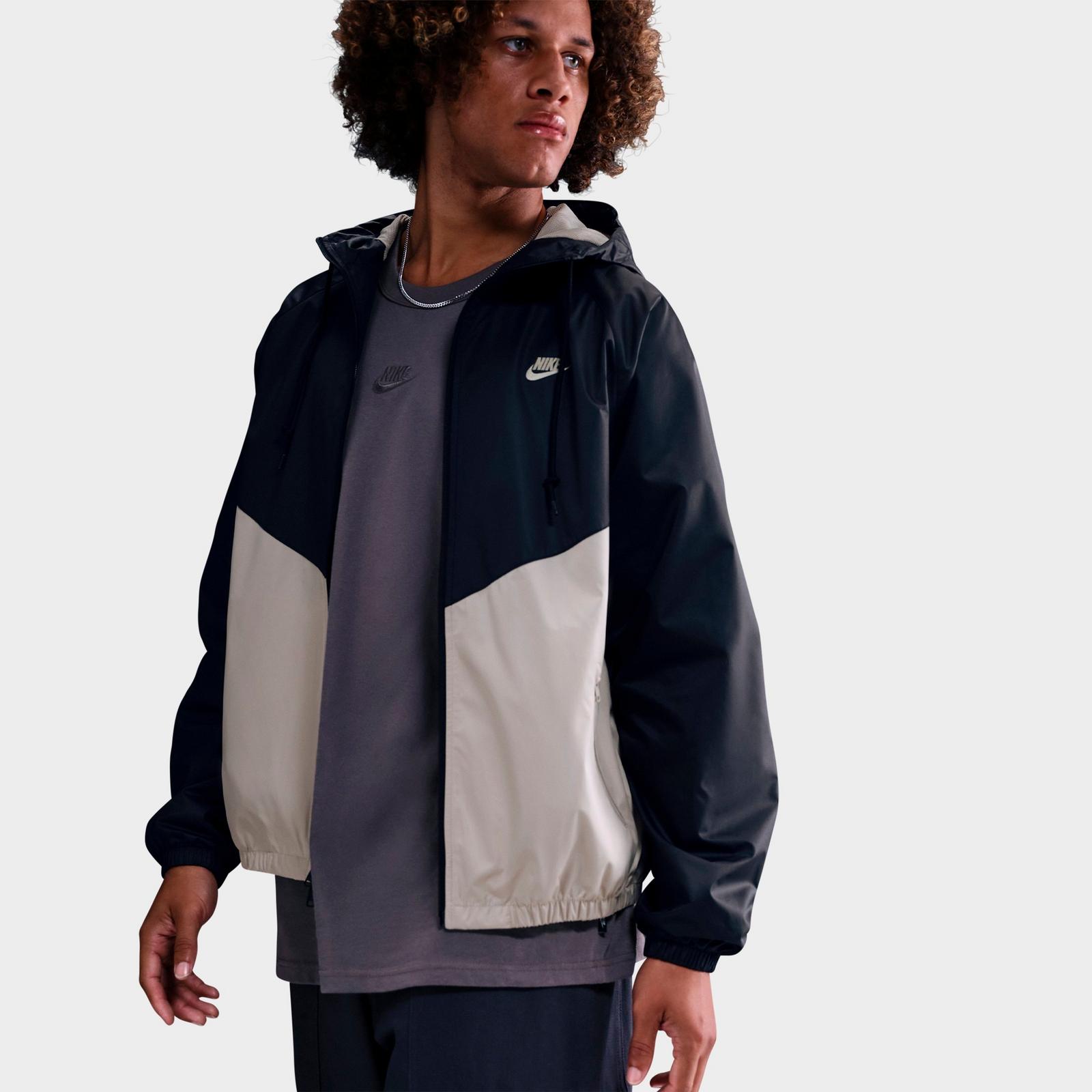 Men's Nike Windrunner Lined Jacket - Black/Cream II