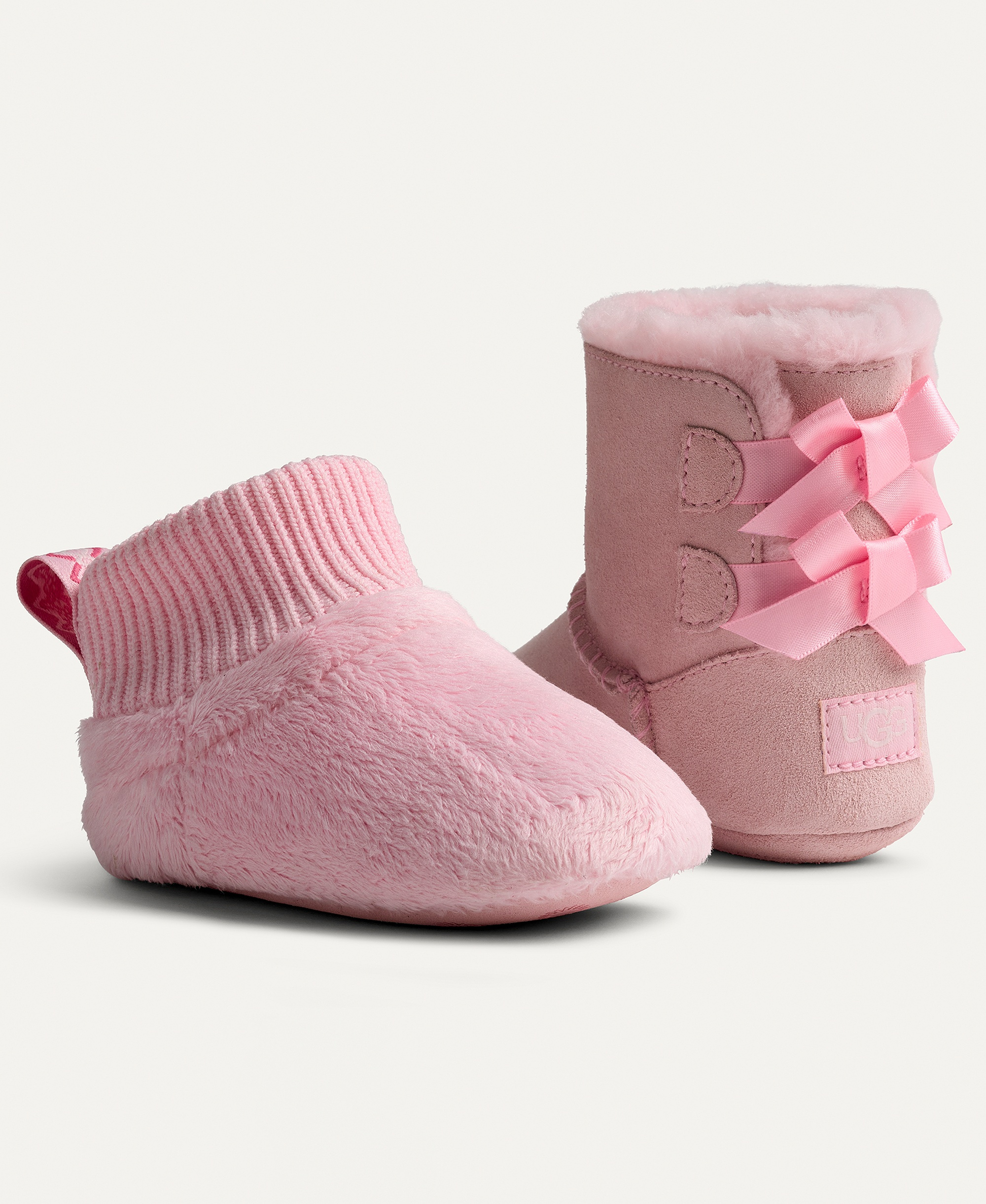 UGG® Baby Nesti Stretch Booties - Ribbon Candy